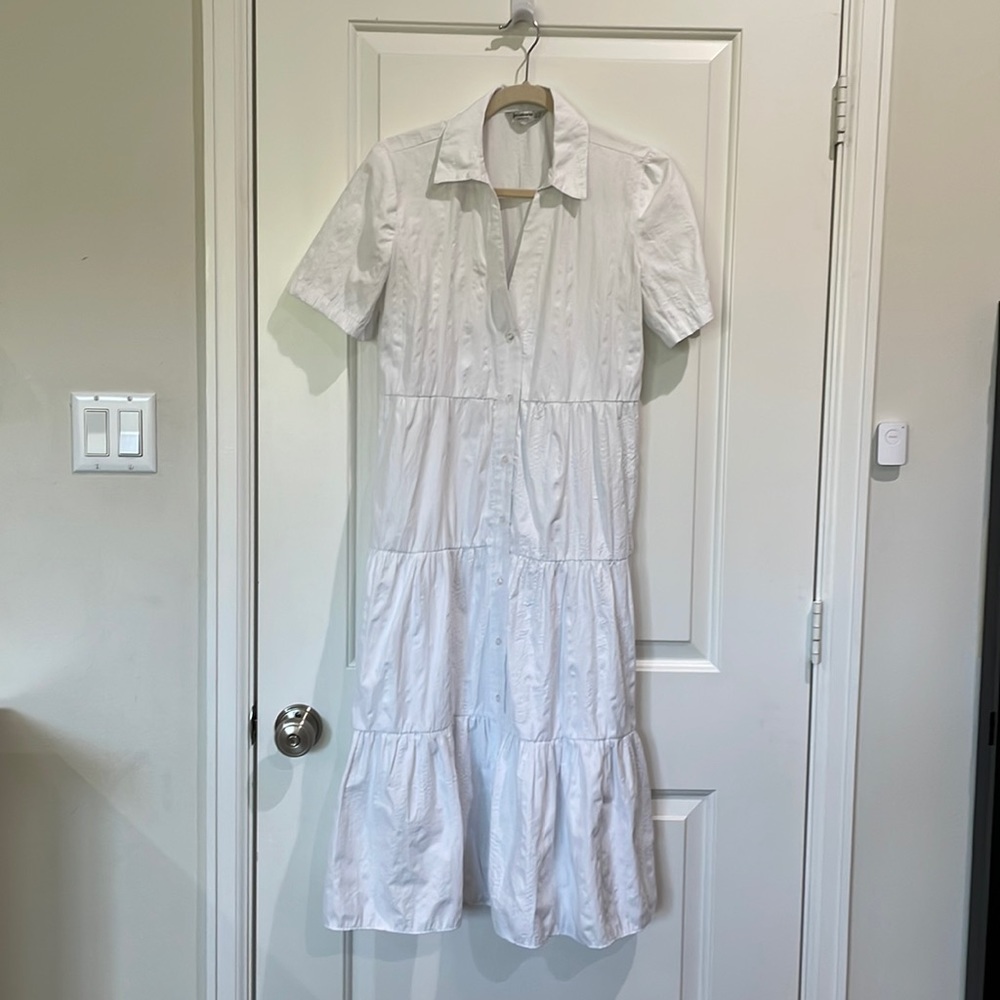 White button down dress